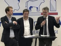 Pierre Pagès et Philippe Heusele présentent l'engagement des grandes cultures lors de la conférence Label bas carbone