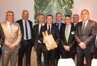 Emmanuel Macron et Didier Guillaume en présence des présidentts des grands cultures