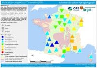 carte France situation des nappes nov2020