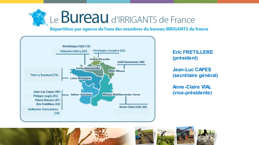 composition du Bureau Irrigants de France mars 2022