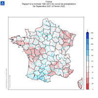 situation hydrologique carte de France pour l'année