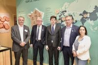 Franck Laborde et Céline Duroc avec Julien Denormandie au salon de l'agriculture 2022