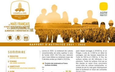 rapport d'activités maïs doux 2022