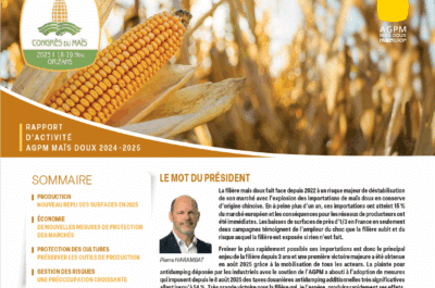 Couv rapport d'acivités AGPM Maïs doux 2025